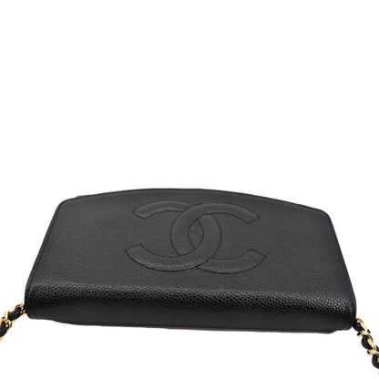 CHANEL Timeless WOC Caviar Leather Wallet on Chain Shoulder Bag Black
