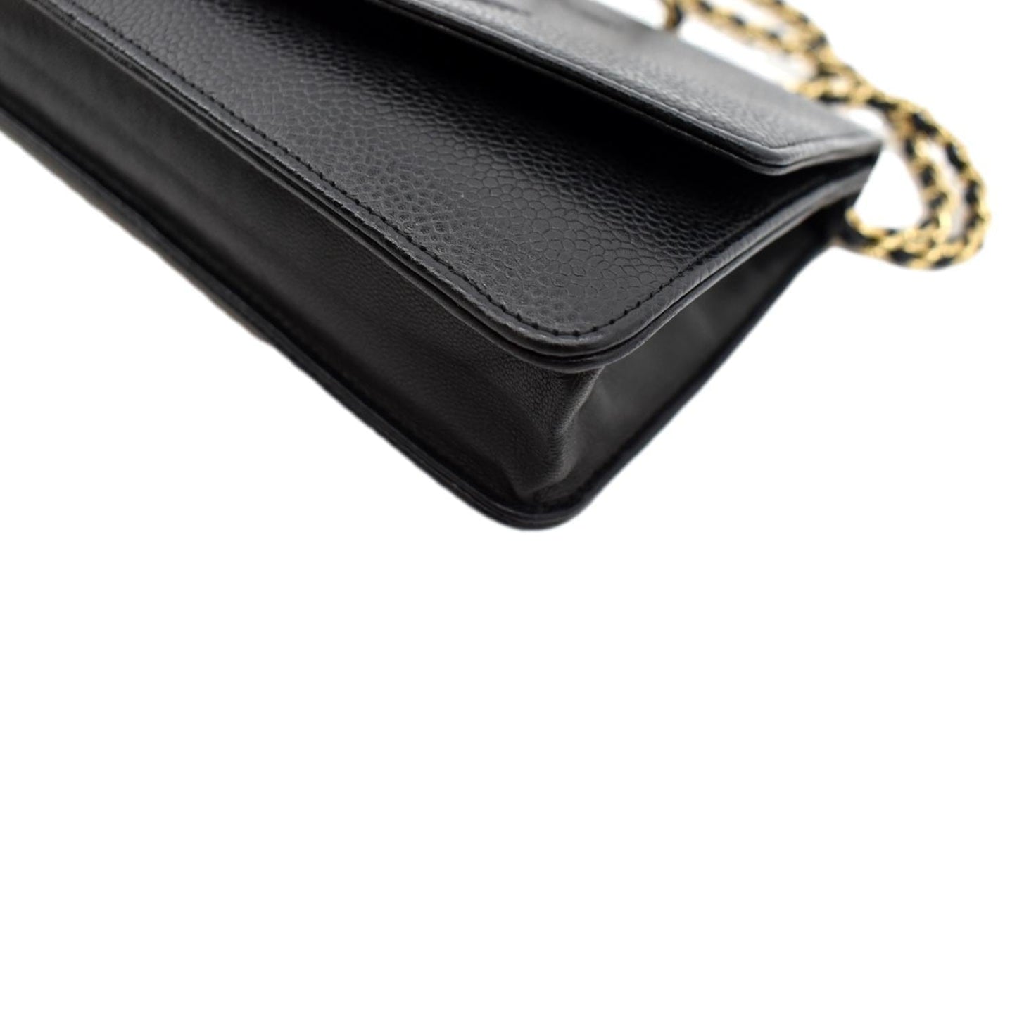 CHANEL Timeless WOC Caviar Leather Wallet on Chain Shoulder Bag Black