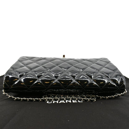 CHANEL Timeless Classic Flap Patent Leather Shoulder Bag Black 17867021