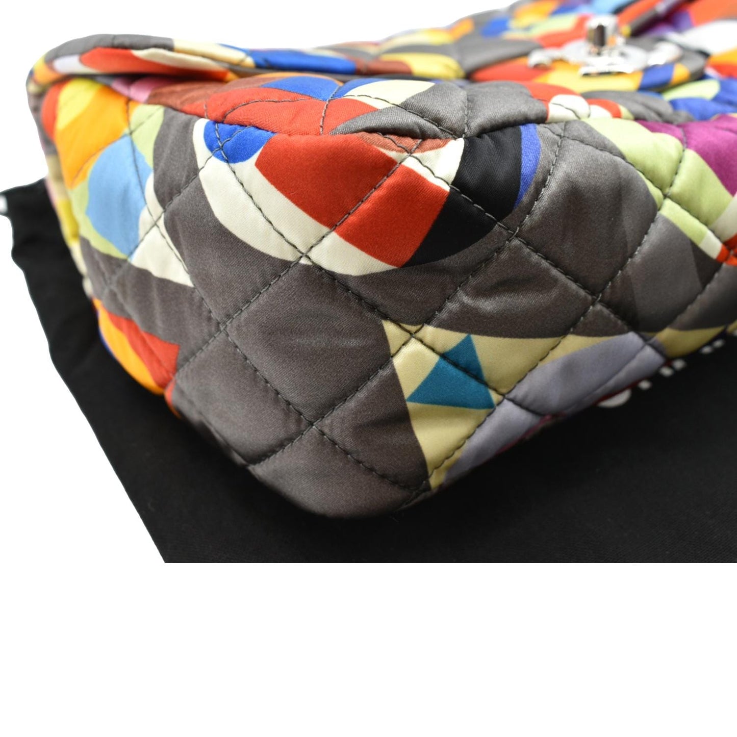 CHANEL Printed Coco Color Flap Small Nylon Shoulder Bag Multicolor