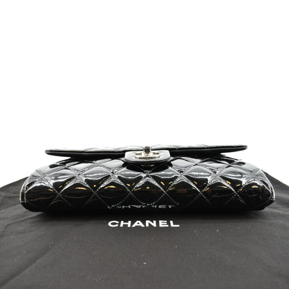 CHANEL Timeless Classic Flap Patent Leather Shoulder Bag Black 17867021