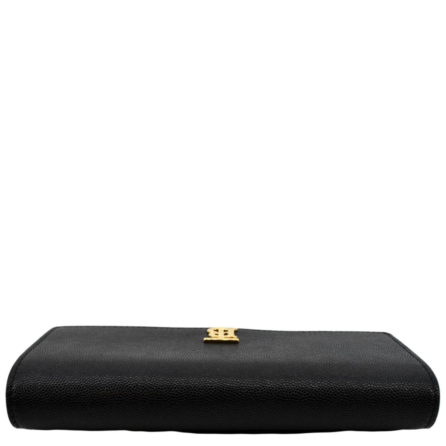 BURBERRY TB Continental Leather Wallet Black
