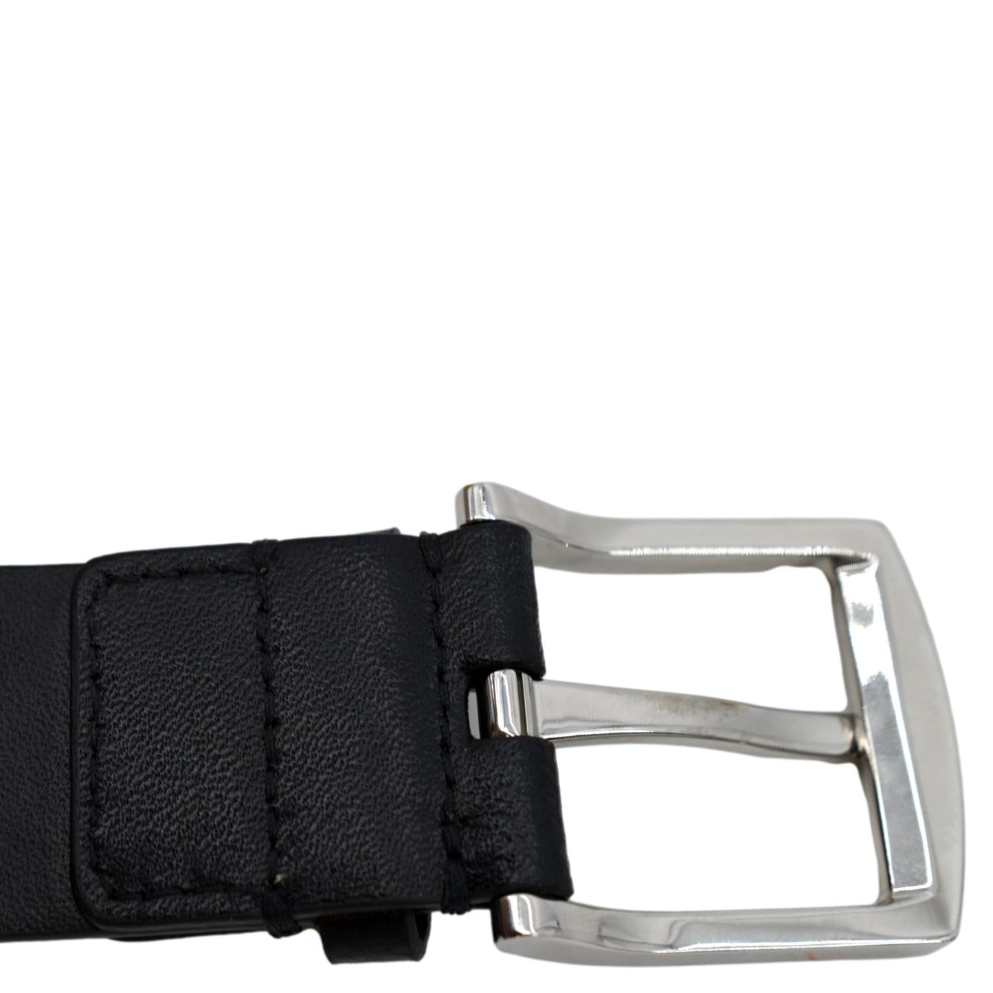 BURBERRY Vintage Check E-Canvas Leather Belt Beige Size 46/115