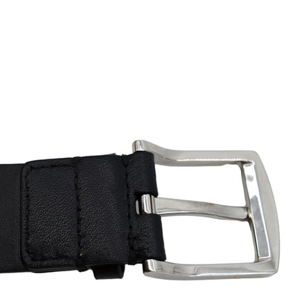 BURBERRY Vintage Check E-Canvas Leather Belt Beige Size 46/115