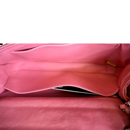 CHANEL Extra Mini Flap Quilted Leather Crossbody Bag Pink