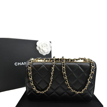 CHANEL Trendy CC Woc Lambskin Leather Crossbody Bag Black