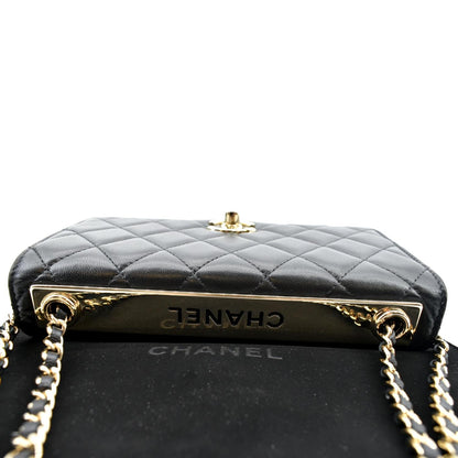 CHANEL Trendy CC Woc Lambskin Leather Crossbody Bag Black