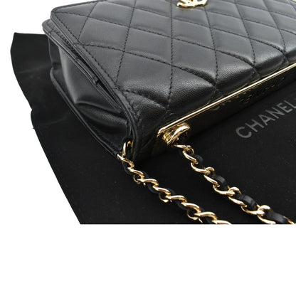 CHANEL Trendy CC Woc Lambskin Leather Crossbody Bag Black