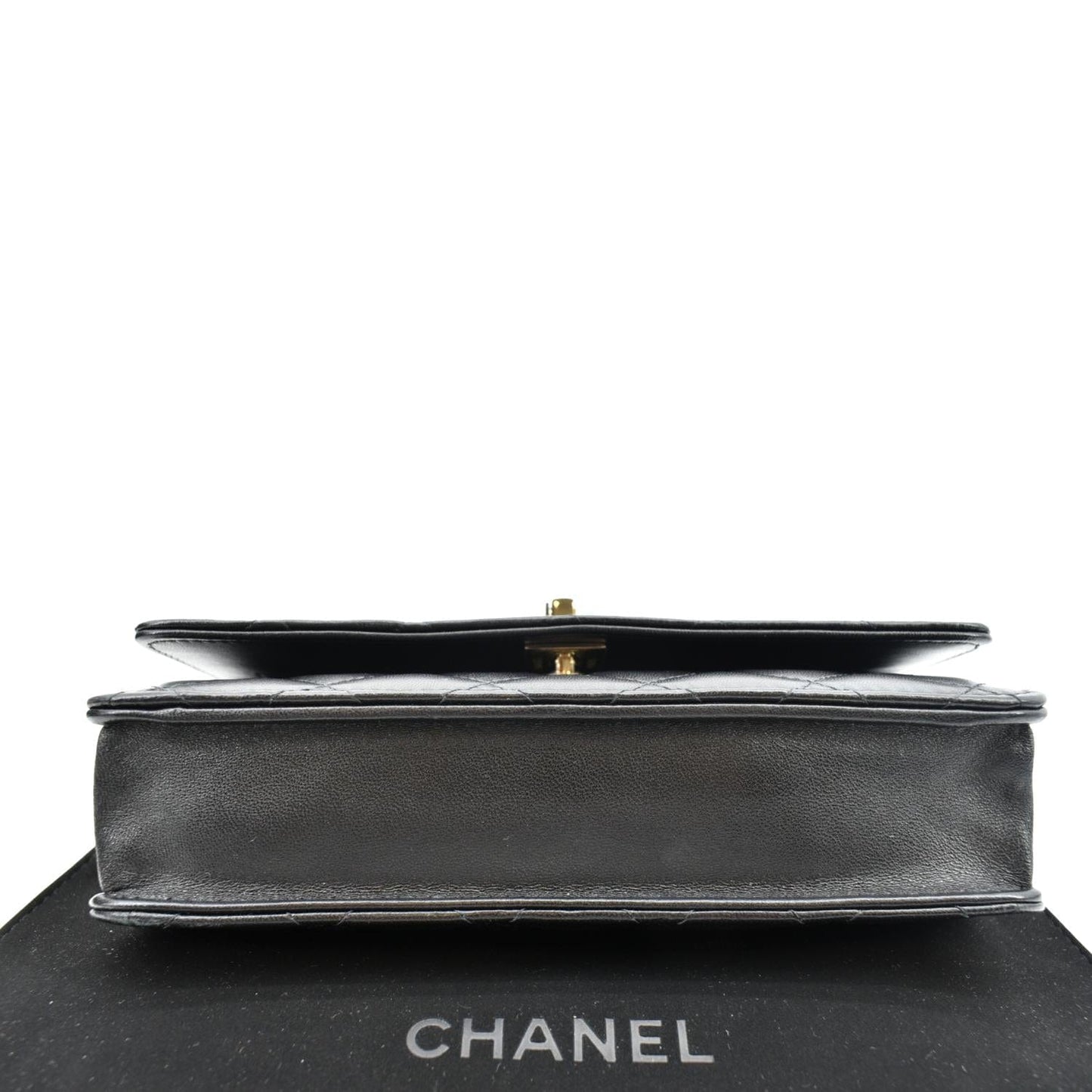 CHANEL Trendy CC Woc Lambskin Leather Crossbody Bag Black