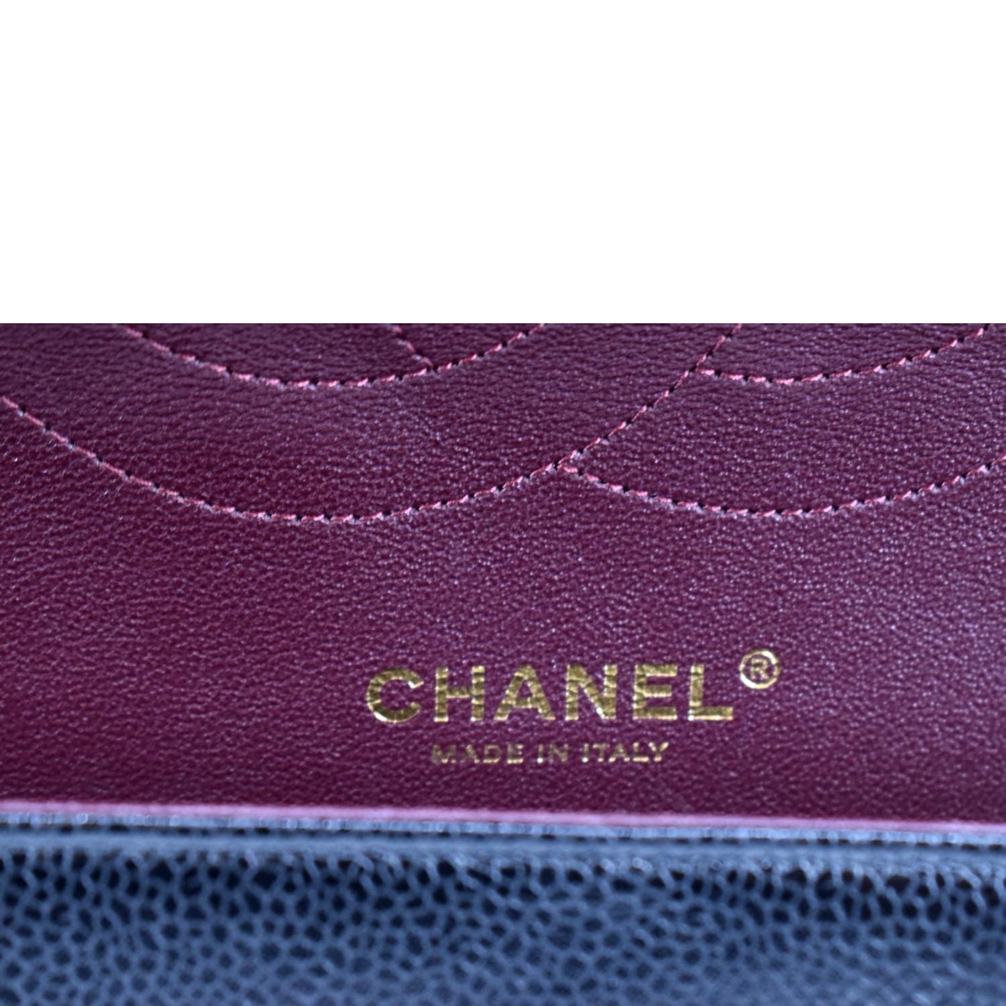 CHANEL Jumbo Double Flap Caviar Leather Shoulder Bag Black