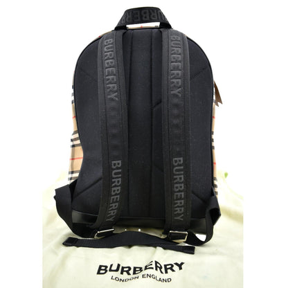 Burberry Vintage Check Nylon Backpack Bag Beige