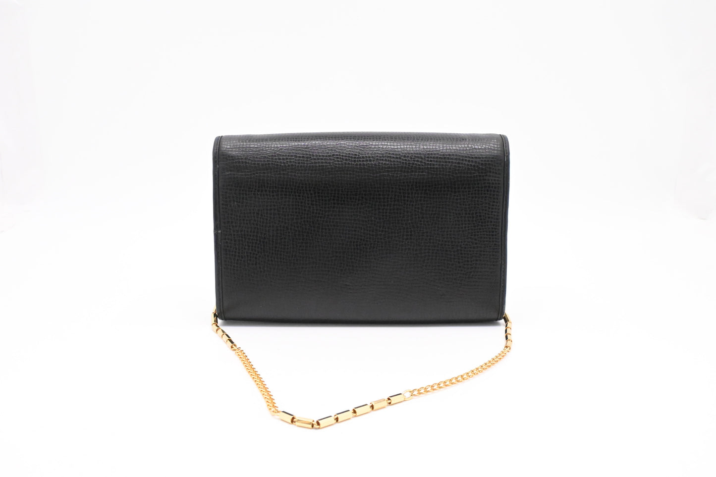 Dior Chain Shoulder Bag in Black Leather
