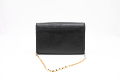 Dior Chain Shoulder Bag in Black Leather