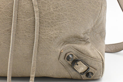 Balenciaga Medium Le City in Beige Arena Leather