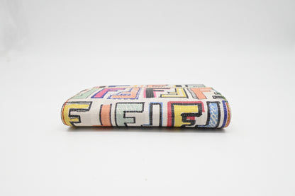 Fendi Compact Wallet in Mutlicolor FF Canvas