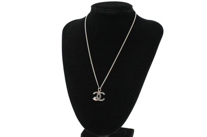 Chanel Black Rhinestone CC Necklace