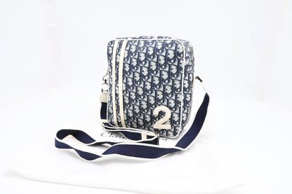 Dior Crossbody in Blue Trotter Coated Canvas
