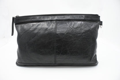 Balenciaga City Clutch in Black Leather