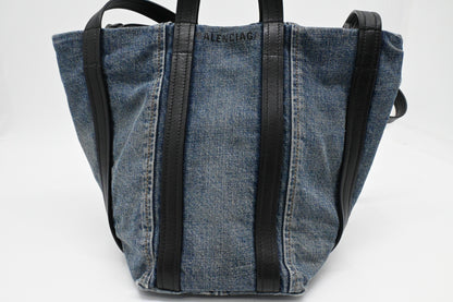 Balenciaga Everyday Small Tote Bag in Denim Canvas