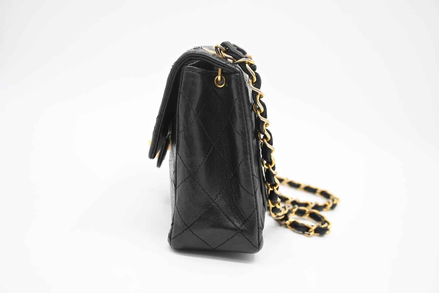 Chanel Mini Square in Black MatelassÃ© Leather