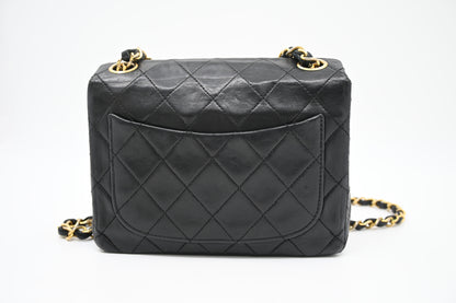 Chanel Mini Square in Black MatelassÃ© Leather