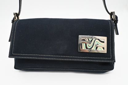 Fendi Baguette in Dark Blue Canvas