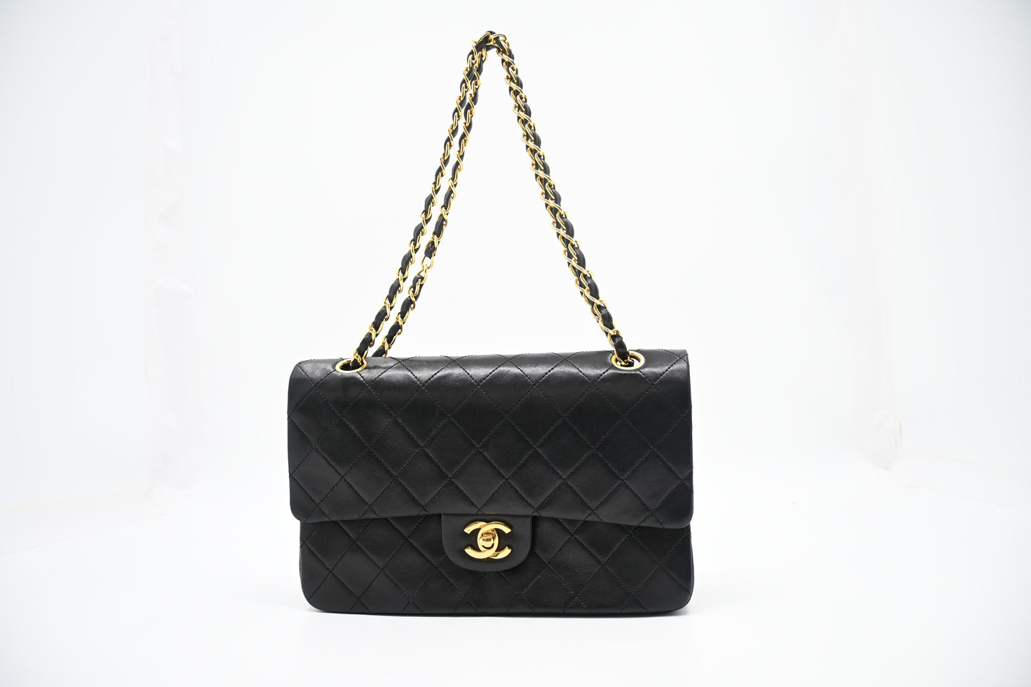 Chanel Medium Double Flap in Black MatelassÃ© Leather