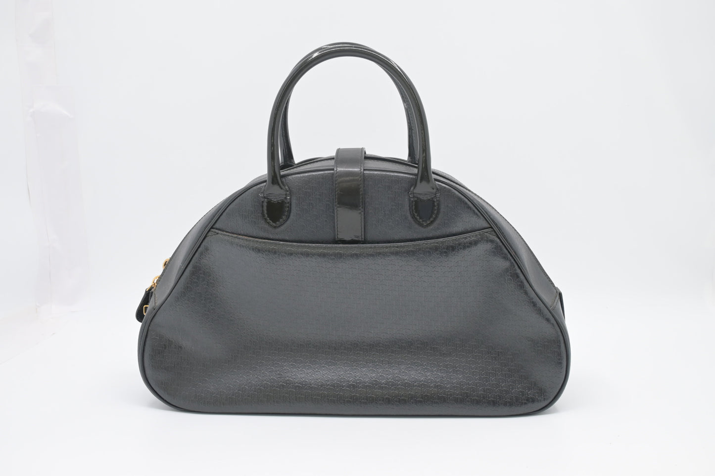 Dior Saddle Bowler in Black Mini Oblique Leather