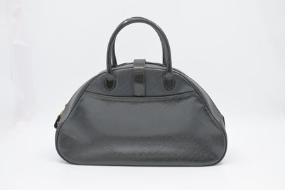 Dior Saddle Bowler in Black Mini Oblique Leather