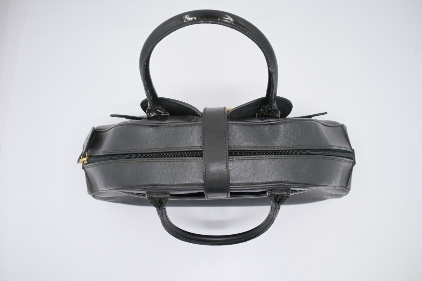 Dior Saddle Bowler in Black Mini Oblique Leather
