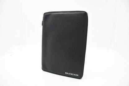 Balenciaga Tablet Case in Black Leather