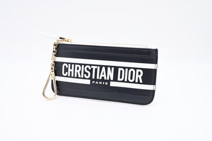 Dior Vibe Key Case in Black and White Leather