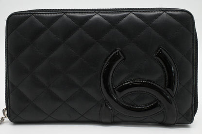Chanel Cambon Organizer in Black Leather