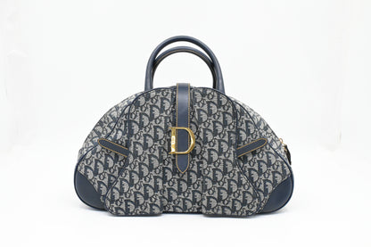 Dior Saddle Bowler in Blue Oblique Canvas