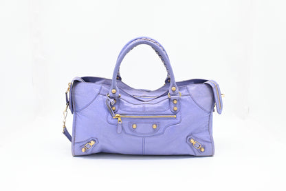 Balenciaga Le City in Lavender Arena Leather
