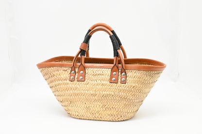 Balenciaga Bistro Panier Basket Bag in Tan Leather