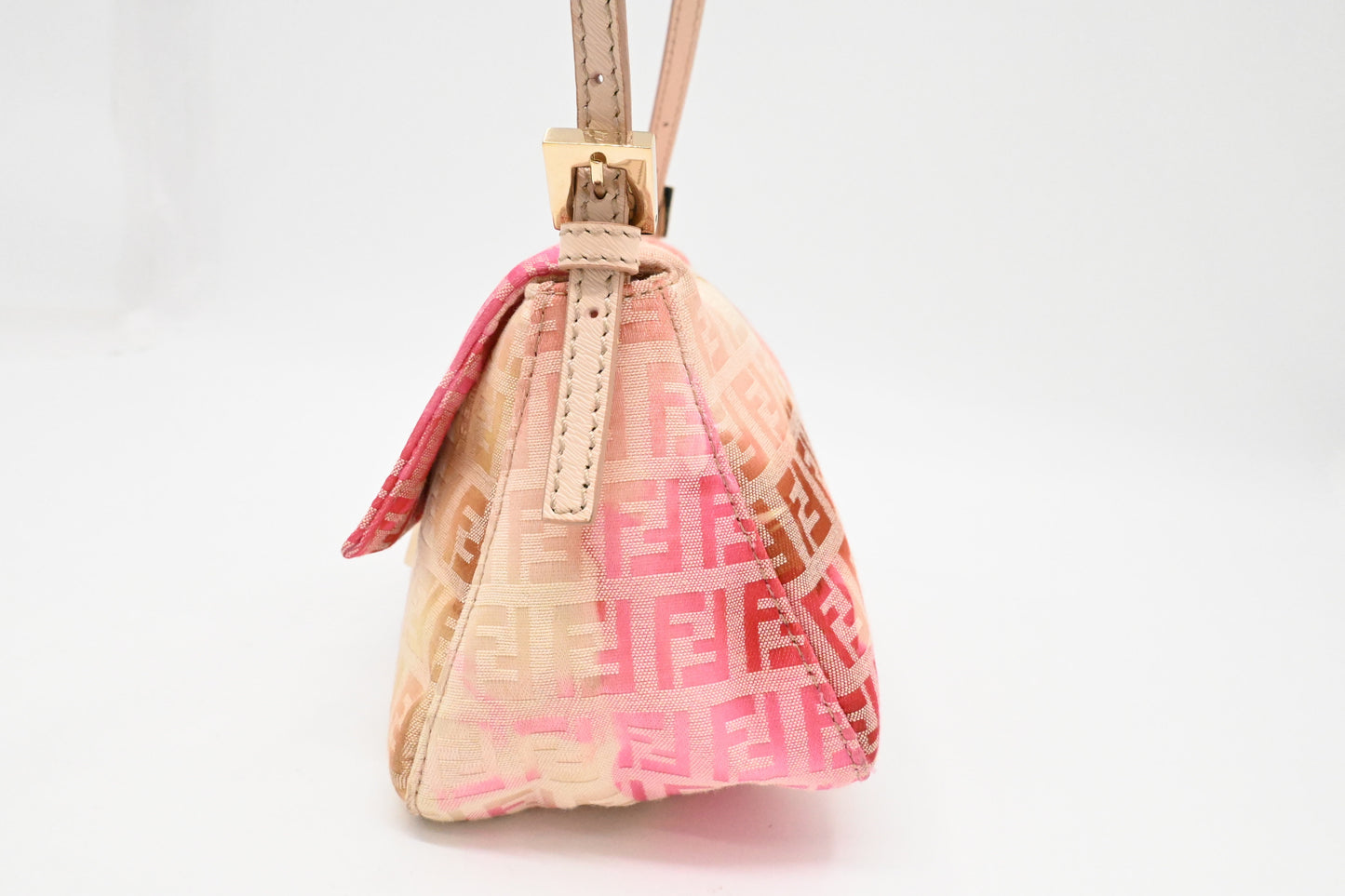 Fendi Mama Mini Baguette in Pink Floral Zucchino Canvas