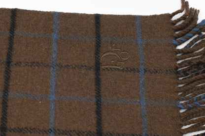 Dior Scarf in Brown Checked Wool