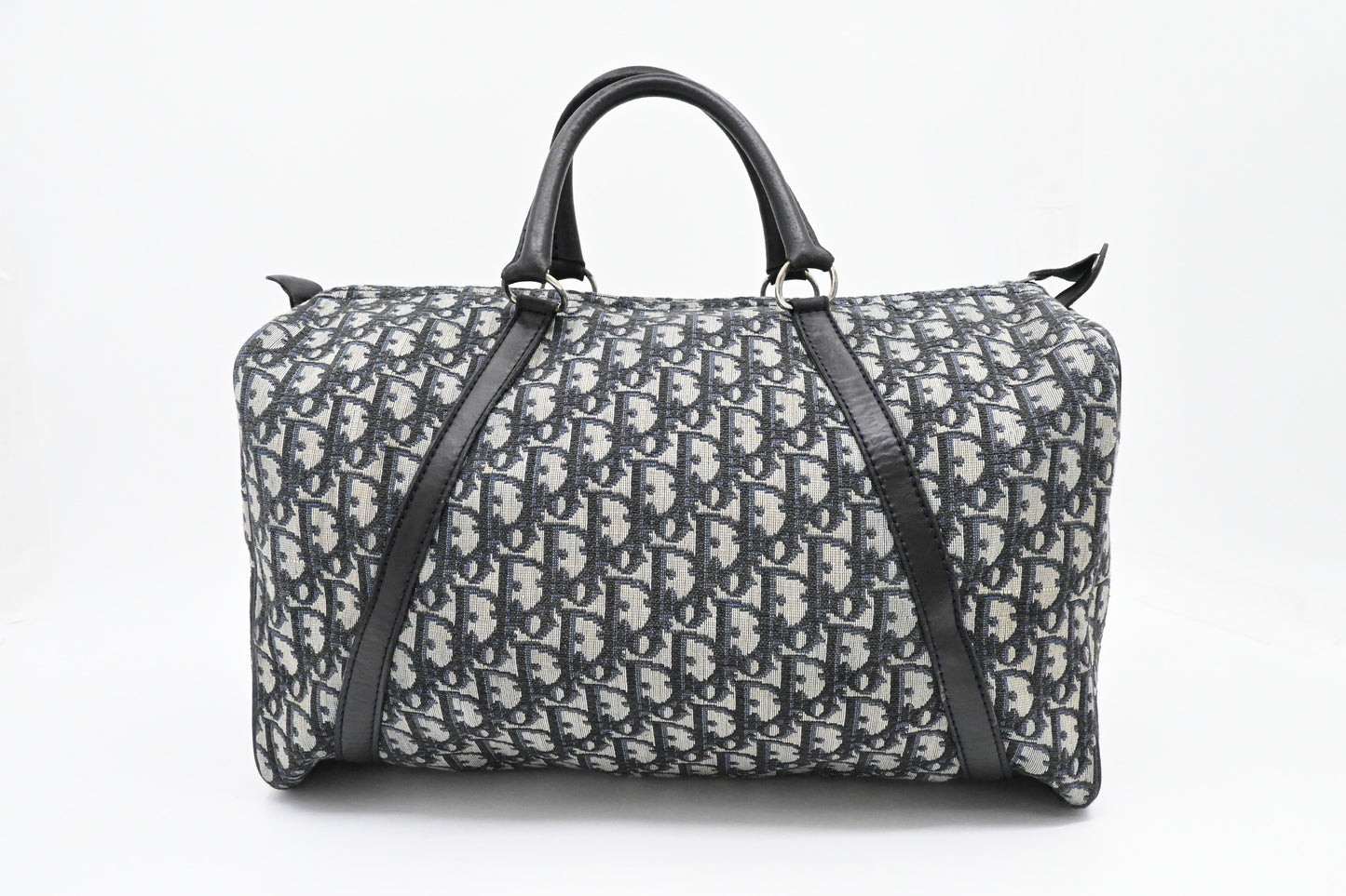 Dior Boston Bag in Navy Blue Oblique Canvas