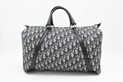 Dior Boston Bag in Navy Blue Oblique Canvas