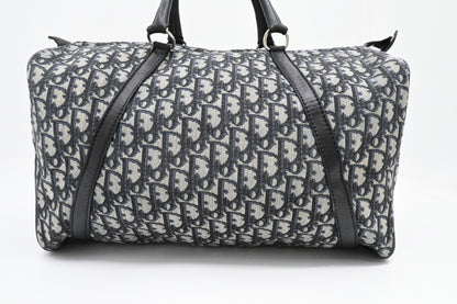 Dior Boston Bag in Navy Blue Oblique Canvas