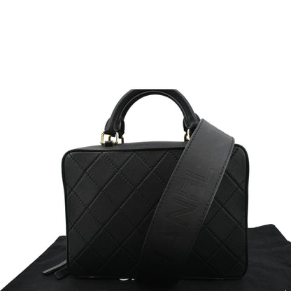 CHANEL Vanity Leather Crossbody Bag Black- sold