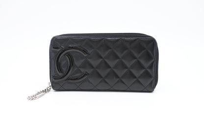 Chanel Cambon Wallet in Black Matelasse Leather