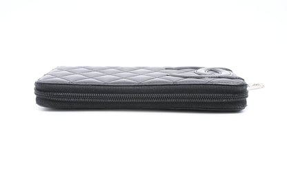 Chanel Cambon Wallet in Black Matelasse Leather