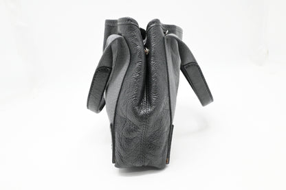 Balenciaga Navy Cabas XS Tote in Gray Leather