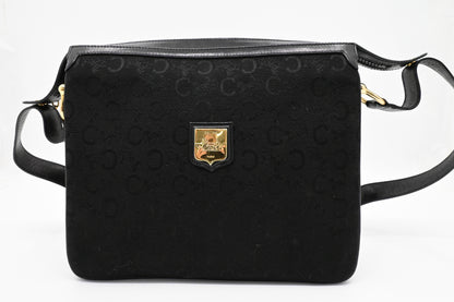 Celine Shoulder Bag in Black Canvas