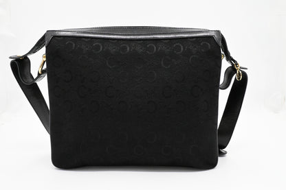 Celine Shoulder Bag in Black Canvas