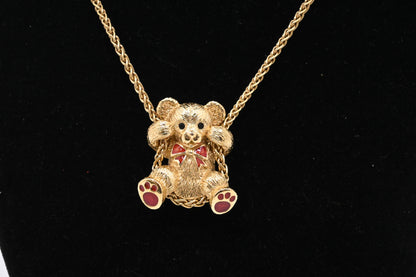 Burberry Swinging Bear Necklace