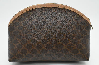 Celine Cosmetics Pouch in Macadam Canvas