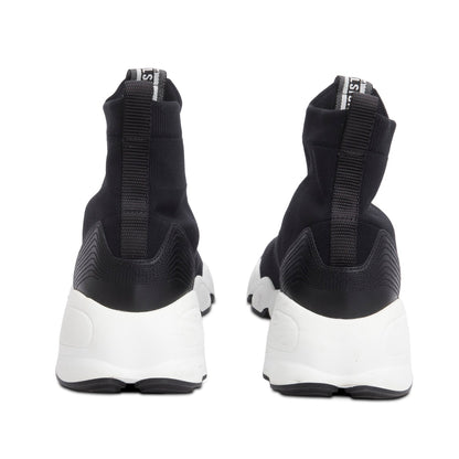 Christian Dior Black Fusion Technical Knit Canvas Sock High Top Sneakers, Size 39
